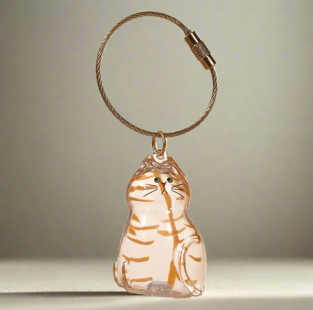 🐾 “Always By My Side” – Memorial Cat Hair Keepsake Keychain 🐱