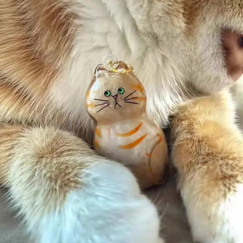 🐾 “Always By My Side” – Memorial Cat Hair Keepsake Keychain 🐱