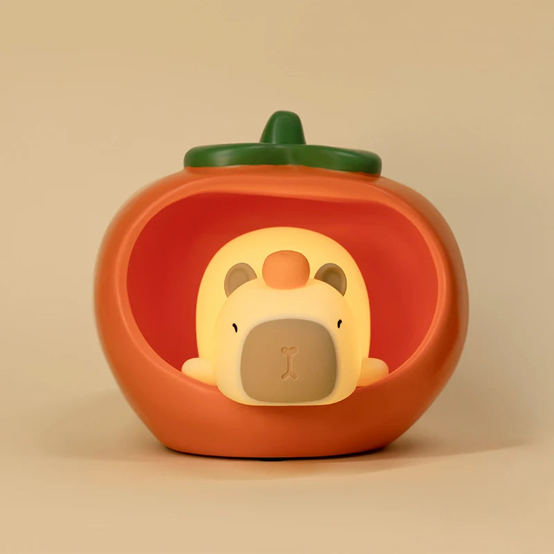 💤 Lazy Capybara LED Squishy Tap Tap Night Light Lamp