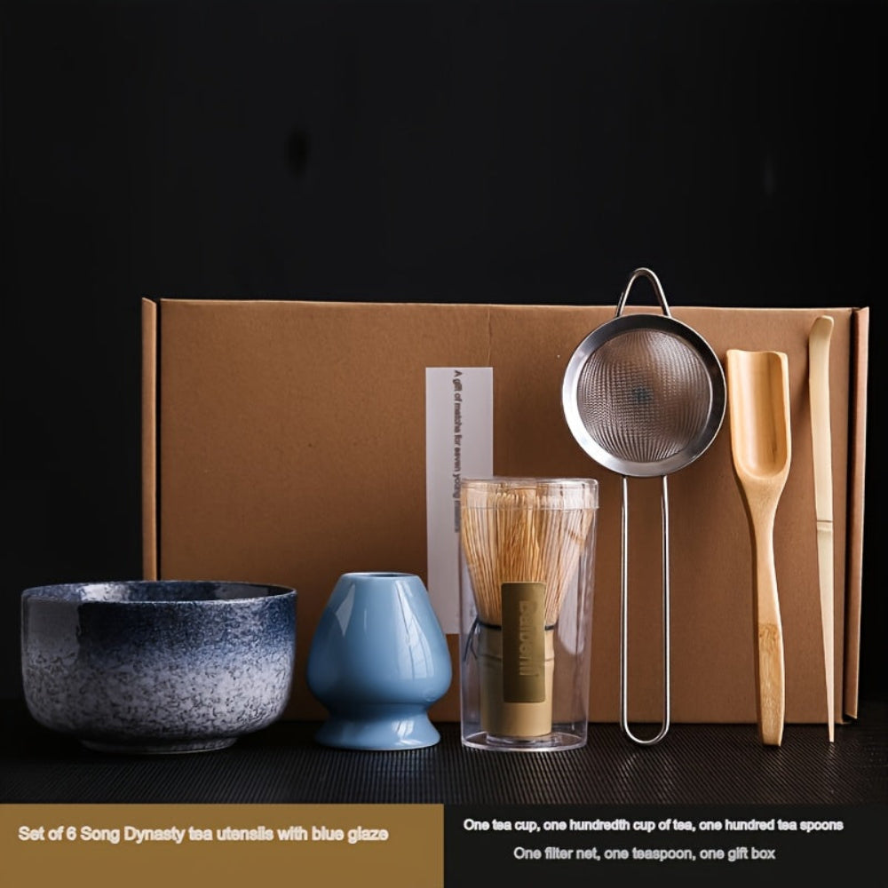 ✨ 6-Piece Matcha Ceremony Set – Whisk, Bowl & More in a Beautiful Gift Box 🎁🍵