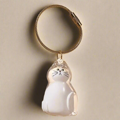 🐾 “Always By My Side” – Memorial Cat Hair Keepsake Keychain 🐱