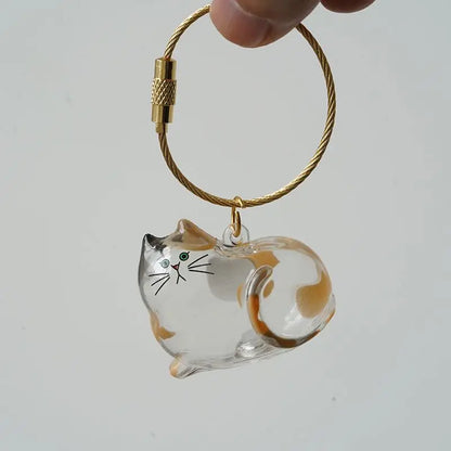 🐾 “Always By My Side” – Memorial Cat Hair Keepsake Keychain 🐱