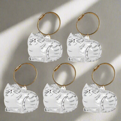 🐾 “Always By My Side” – Memorial Cat Hair Keepsake Keychain 🐱