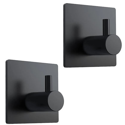 Premium Adhesive Hooks – Minimalist Stainless Steel Design for Home & Bathroom