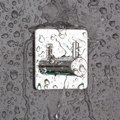 Premium Adhesive Hooks – Minimalist Stainless Steel Design for Home & Bathroom