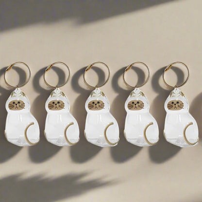 🐾 “Always By My Side” – Memorial Cat Hair Keepsake Keychain 🐱