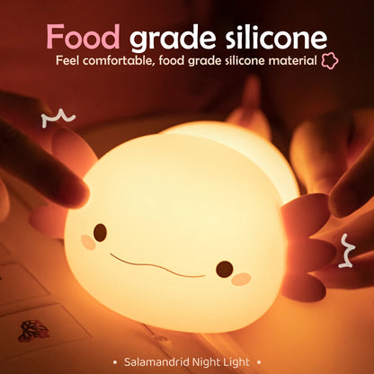 🌸 Axolotl Cute Squishy Night Light - Perfect Gift
