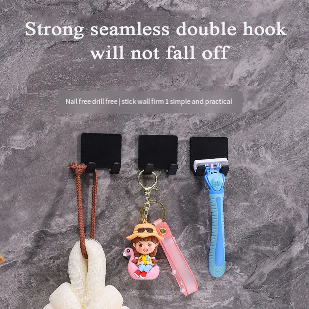 Minimalist Shaver Holder Set – Adhesive Wall Hooks for Bathroom & Shower