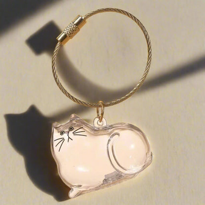 🐾 “Always By My Side” – Memorial Cat Hair Keepsake Keychain 🐱