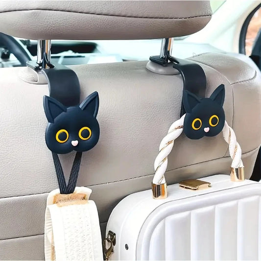 2-Pack Kawaii 3D Cat Car Hooks