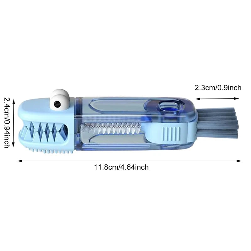 Measurement chart of a cleaning brush with dimensions labeled on a white background
