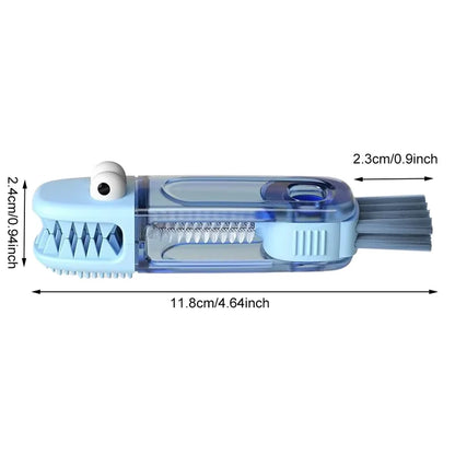 Measurement chart of a cleaning brush with dimensions labeled on a white background