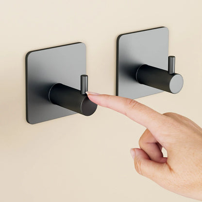 Premium Adhesive Hooks – Minimalist Stainless Steel Design for Home & Bathroom