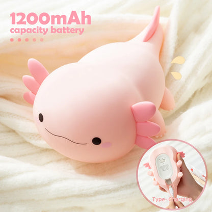 🌸 Axolotl Cute Squishy Night Light - Perfect Gift