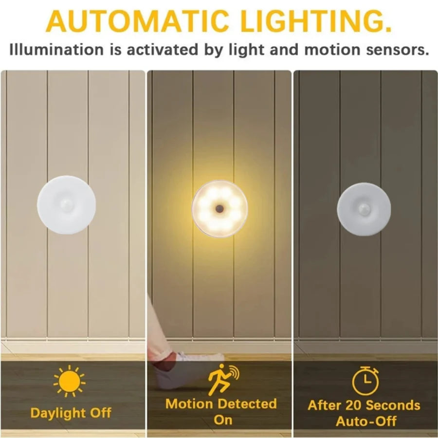 ✨ Naruma Sensor Night Light — USB Rechargeable Motion LED