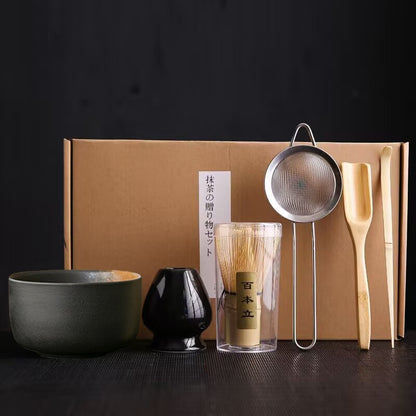 ✨ 6-Piece Matcha Ceremony Set – Whisk, Bowl & More in a Beautiful Gift Box 🎁🍵