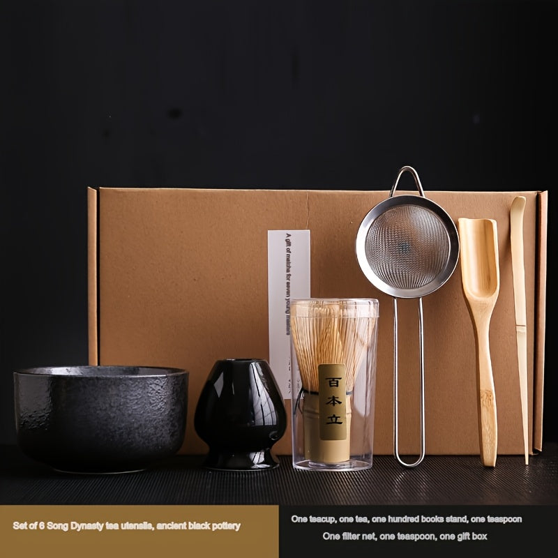✨ 6-Piece Matcha Ceremony Set – Whisk, Bowl & More in a Beautiful Gift Box 🎁🍵